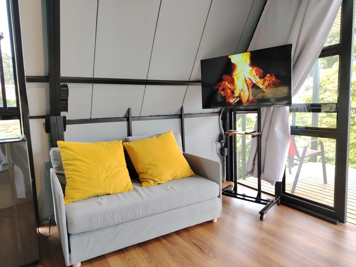Cabaña A-frame , Naturaleza y confort