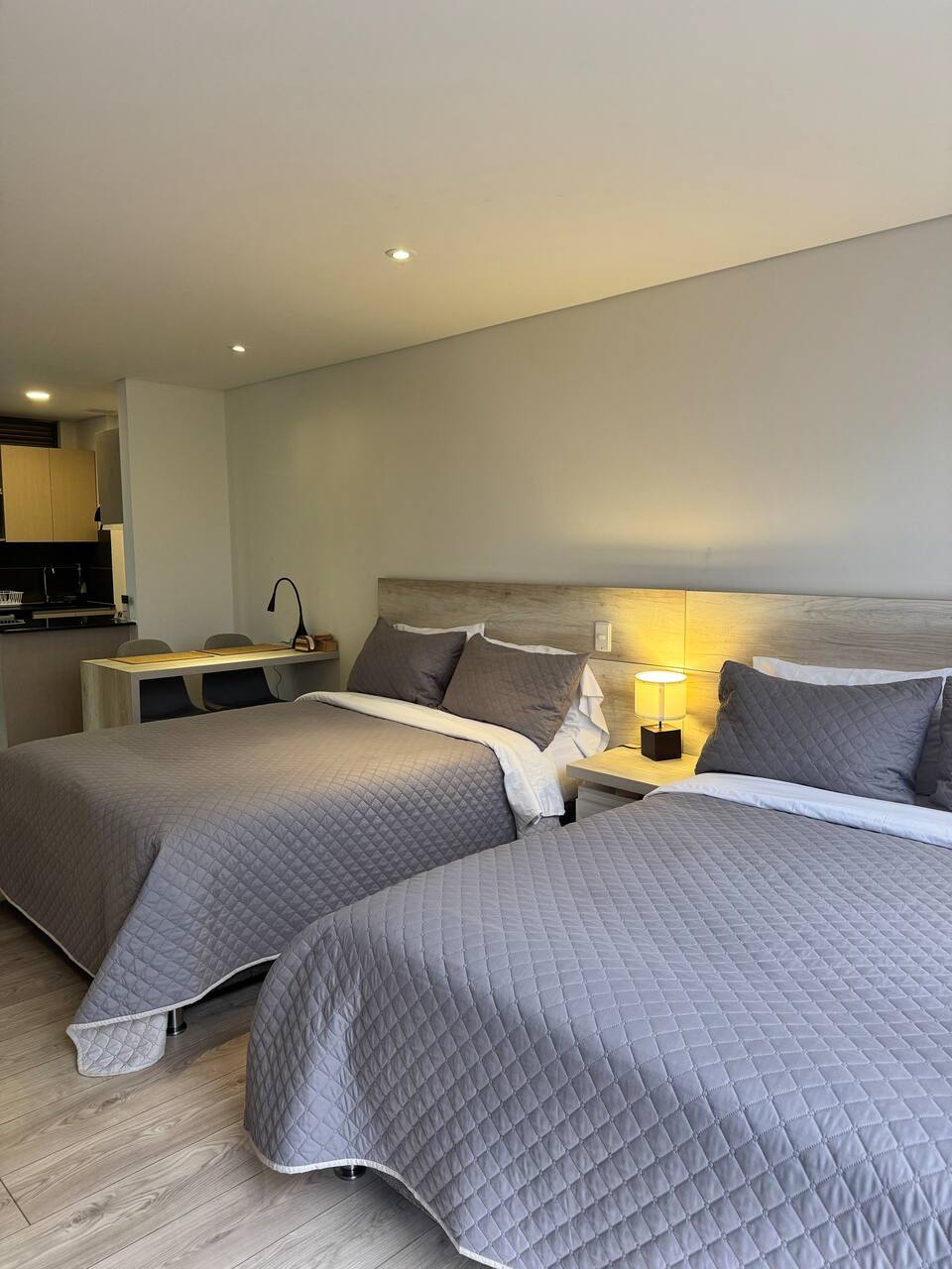 Suite moderna a 10 minutos del aeropuerto/2 camas/aire acondicionado/jacuzzi/gimnasio