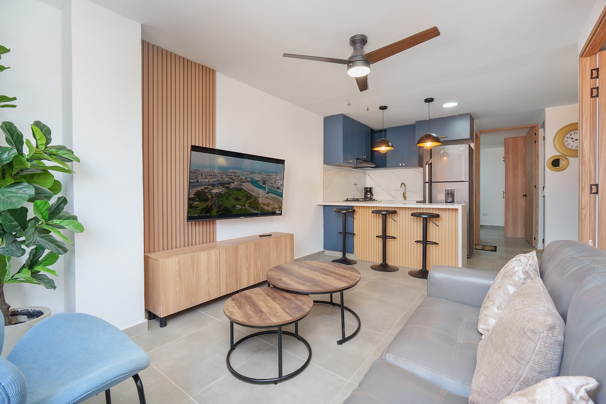 Cómodo apartamento de 2 dormitorios para familias/grupos cerca de Laureles
