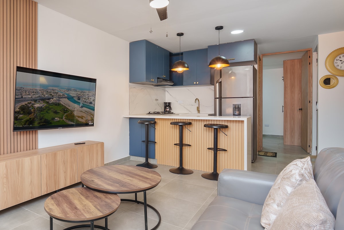 Cómodo apartamento de 2 dormitorios para familias/grupos cerca de Laureles