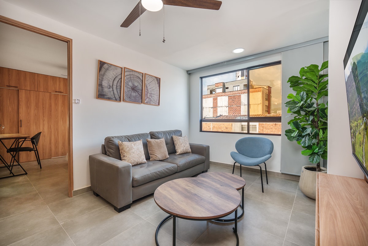 Cómodo apartamento de 2 dormitorios para familias/grupos cerca de Laureles