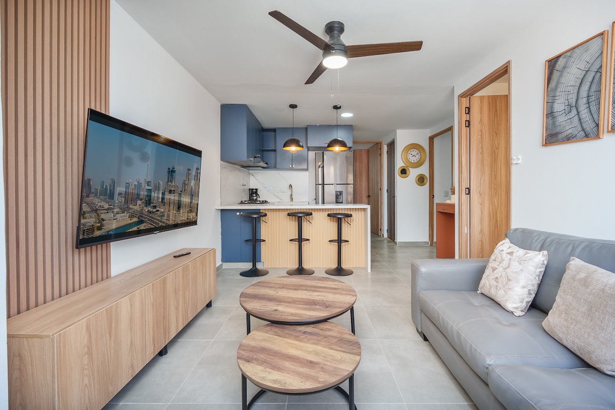 Cómodo apartamento de 2 dormitorios para familias/grupos cerca de Laureles