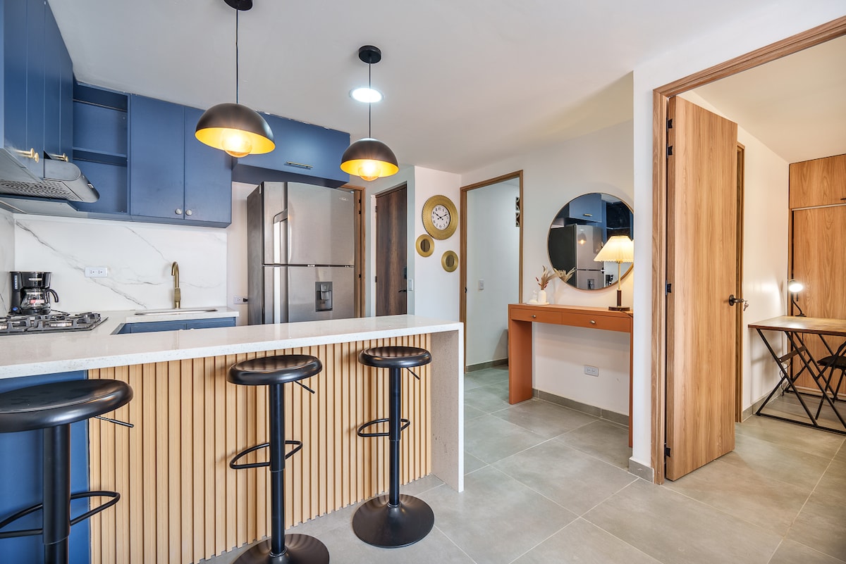 Cómodo apartamento de 2 dormitorios para familias/grupos cerca de Laureles
