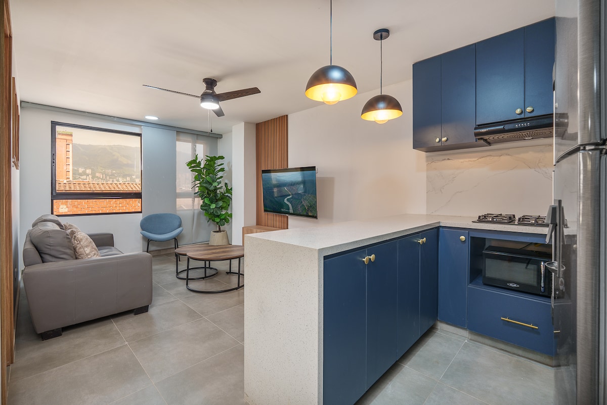 Cómodo apartamento de 2 dormitorios para familias/grupos cerca de Laureles