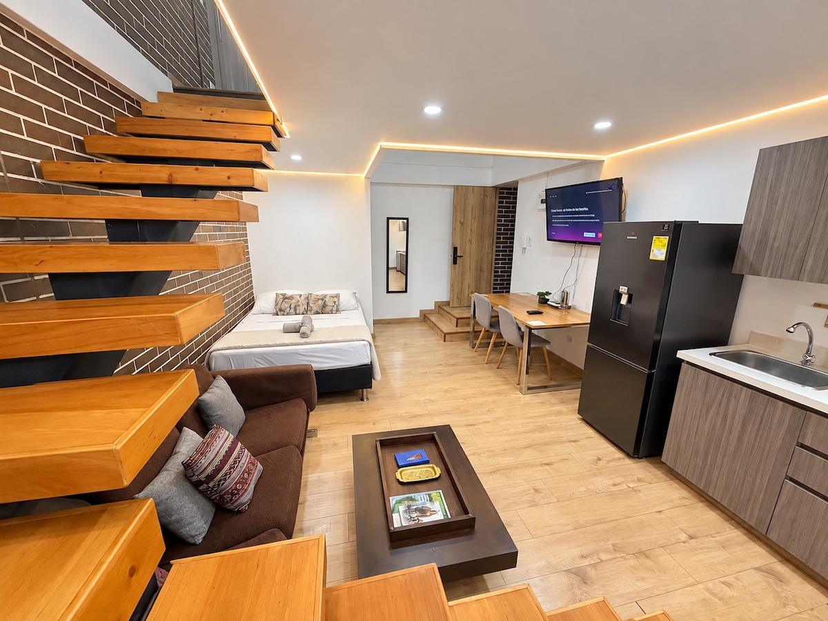 Loft moderno en Laureles | Aire acondicionado + wifi superrápido