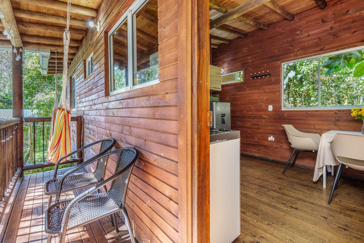 Cabaña Natural con vista al bosque | Bbq & Patio