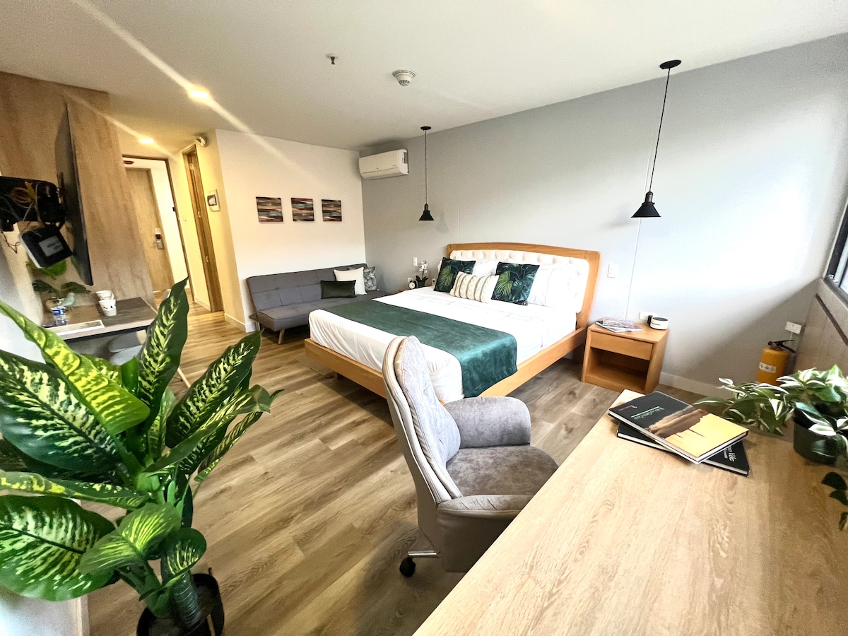 Loft en El Poblado con vista/500MBwifi/Cowork/Gym