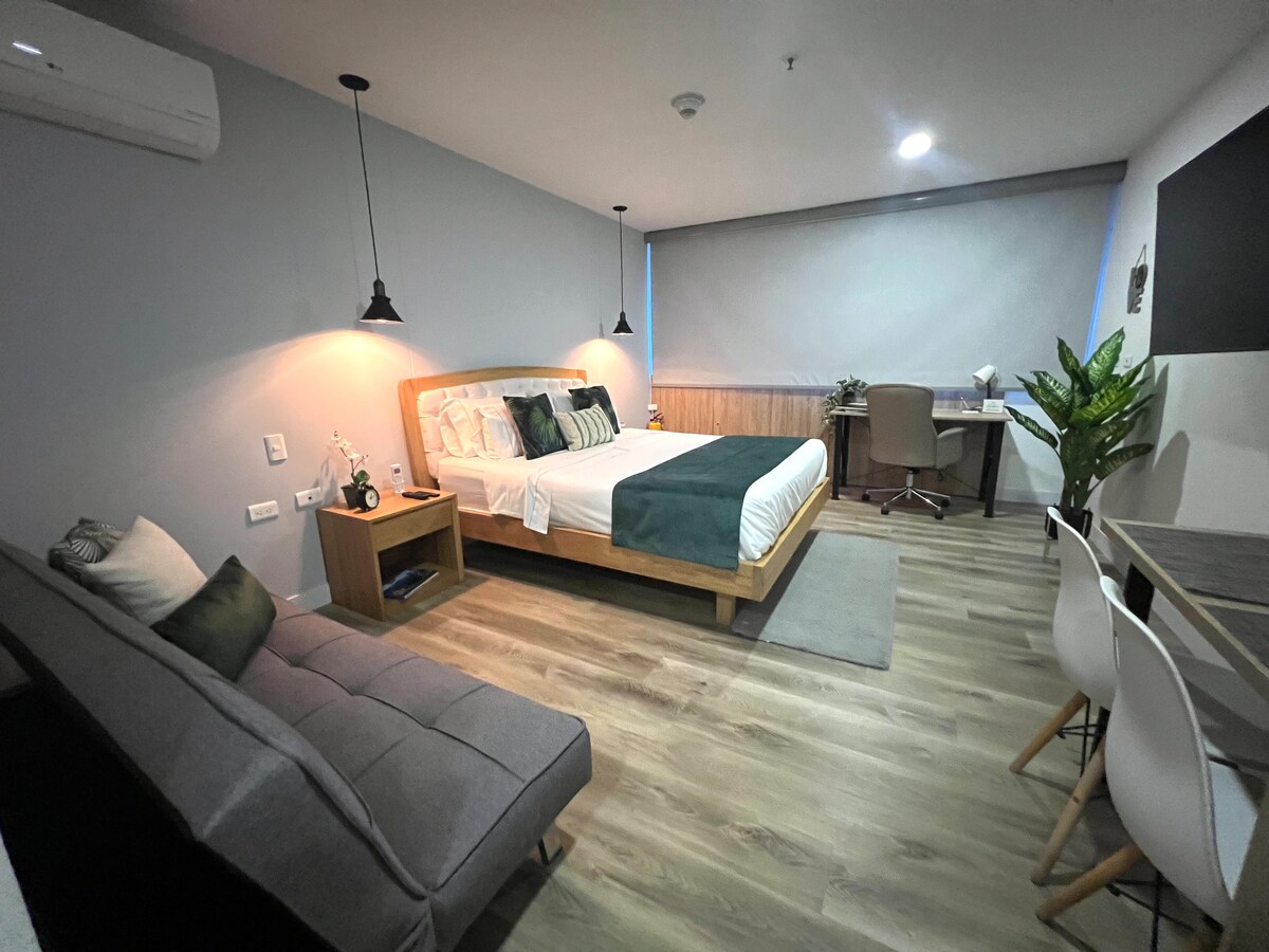 Loft en El Poblado con vista/500MBwifi/Cowork/Gym