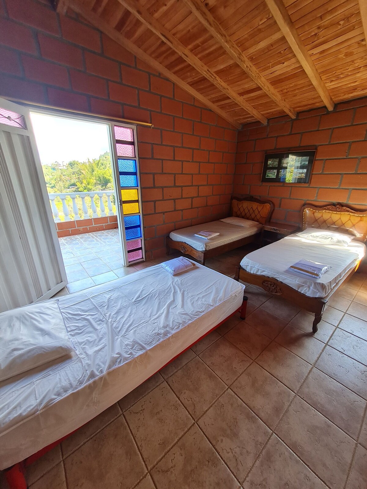 Linda cabaña con Jacuzzi y vista